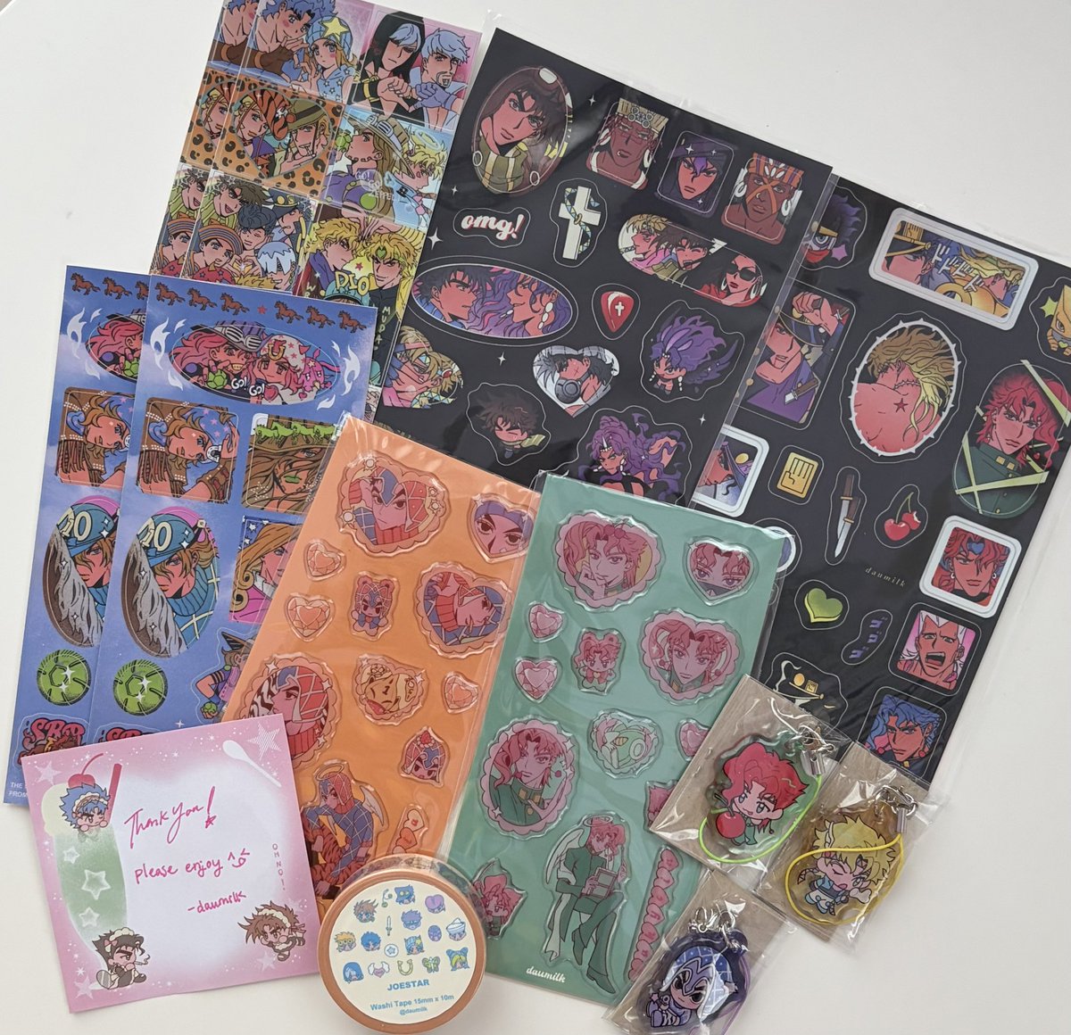 _dretwt's tweet photo. — 📬 jojo mail 

merch from @daumilk finally arrived!!! the prettiest jojo merch 🥹🫧 thank u for letting us order!! 🫶 https://t.co/G0XV13v3ri
