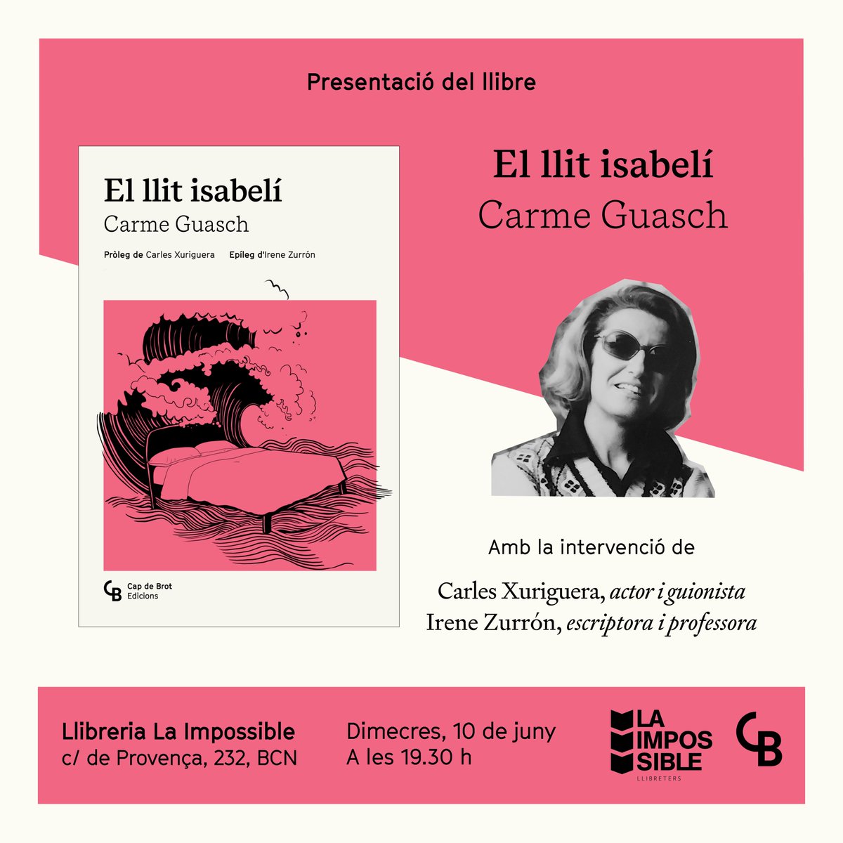 capdebrot's tweet photo. Dimecres 10 de juny, a les 19.30 h, serem a @LaImpossible per donar la benvinguda a 𝐸𝑙 𝑙𝑙𝑖𝑡 𝑖𝑠𝑎𝑏𝑒𝑙í, que arriba a les llibreries un any més tard de la bona rebuda que va tenir (i encara té!) 𝑆𝑖𝑡𝑢𝑎𝑐𝑖𝑜𝑛𝑠 𝑖𝑛𝑠𝑢𝑙𝑎𝑟𝑠. https://t.co/sd8PnvxXRN
