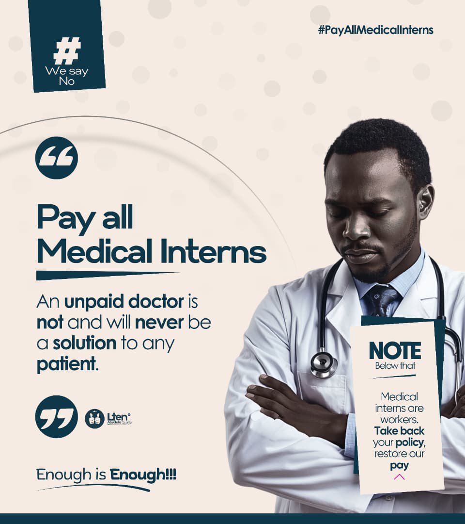 MirembeDr's tweet photo. Word
#PayAllMedicalInterns #SaveLives 
Here to serve the nation. https://t.co/8Q2tZF2hCo
