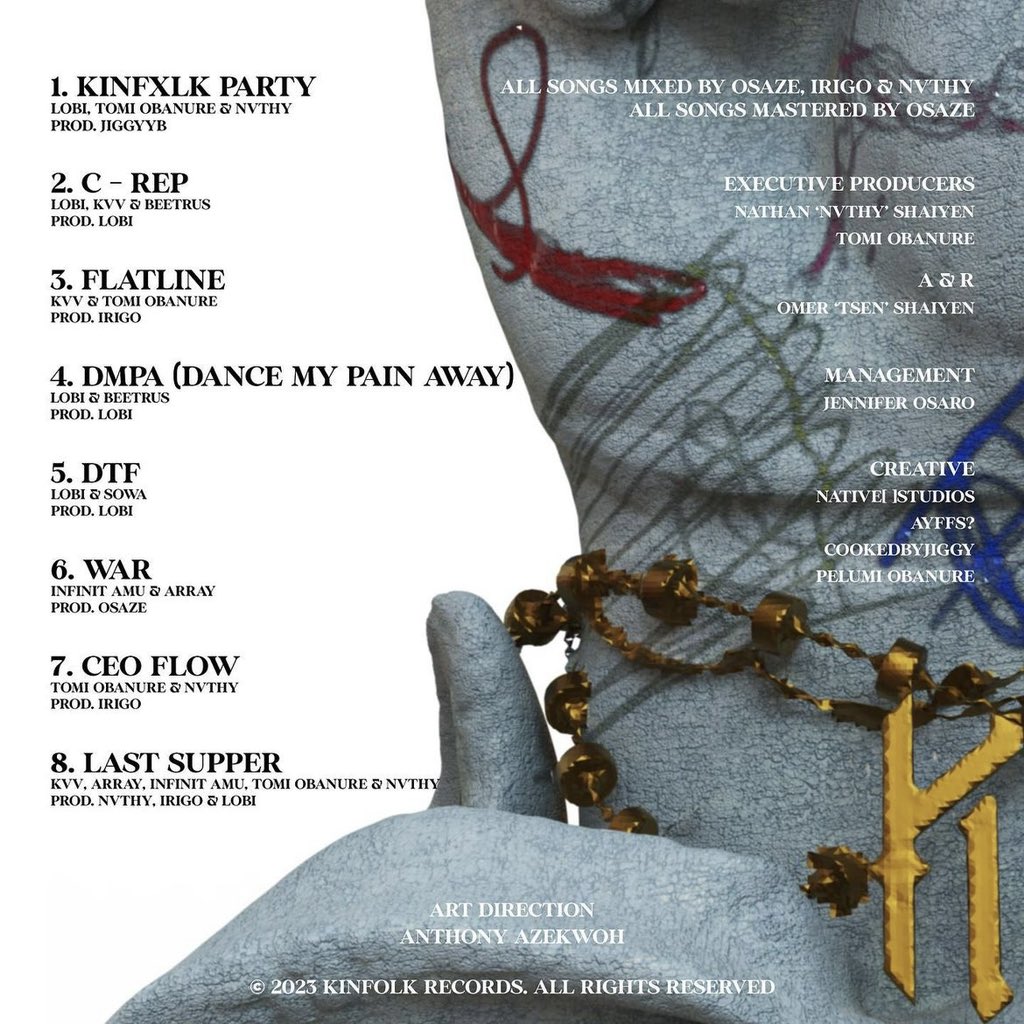 NigerianBarz's tweet photo. 📝- KINFXLK PROJECT by the Hip-Hop group Kinfxlk is 3 years old, today.

— what do you think about this body of work?
— what's your favorite song? https://t.co/z5osCjLxHD