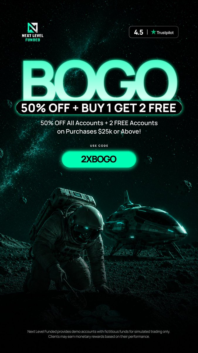 PropTraders12's tweet photo. 🌙 Biggest NLF Deal Yet!
@NextLvlFunded

🔥 50% OFF + 2 FREE Accounts
💰 More Opportunities, Less Cost
📊 Trade Bigger, Pay Less
⚡ Code: 2XBOGO

🚀 Claim Your Discount Now
🔗 https://t.co/bQzeZ4aRcE
💬 NLF Discord: https://t.co/FmtM2e5pIH
💬 PTC Discord:
https://t.co/RZytYN8Ek8 https://t.co/mZfGBkjQrI