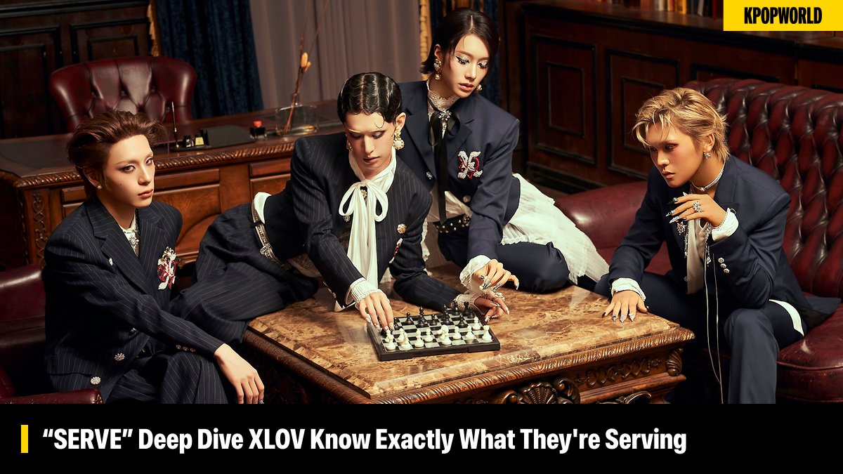 KPOPWORLD's tweet photo. #XLOV have spent the past year figuring out exactly what they are. "SERVE" – the title track from their second mini album I, God – is the first time the full picture has come together this completely.

The track itself is a dreamy, propulsive dance track that somehow feels mythical, anchored by lyrics that move from confession to self-possession. The MV matches it frame for frame: gods, pawns, and two glowing portals in the dark, with a colour language that holds from the first frame to the last. The choreography is rooted in ballroom culture, and Rui has done something with a flip and a floor that will be talked about for a while.

Our full deep dive on XLOV’s “SERVE” is on our website. #EVOL @XLOV_official @XLOV_JP 
Read here: https://t.co/hmH9irLEhB
