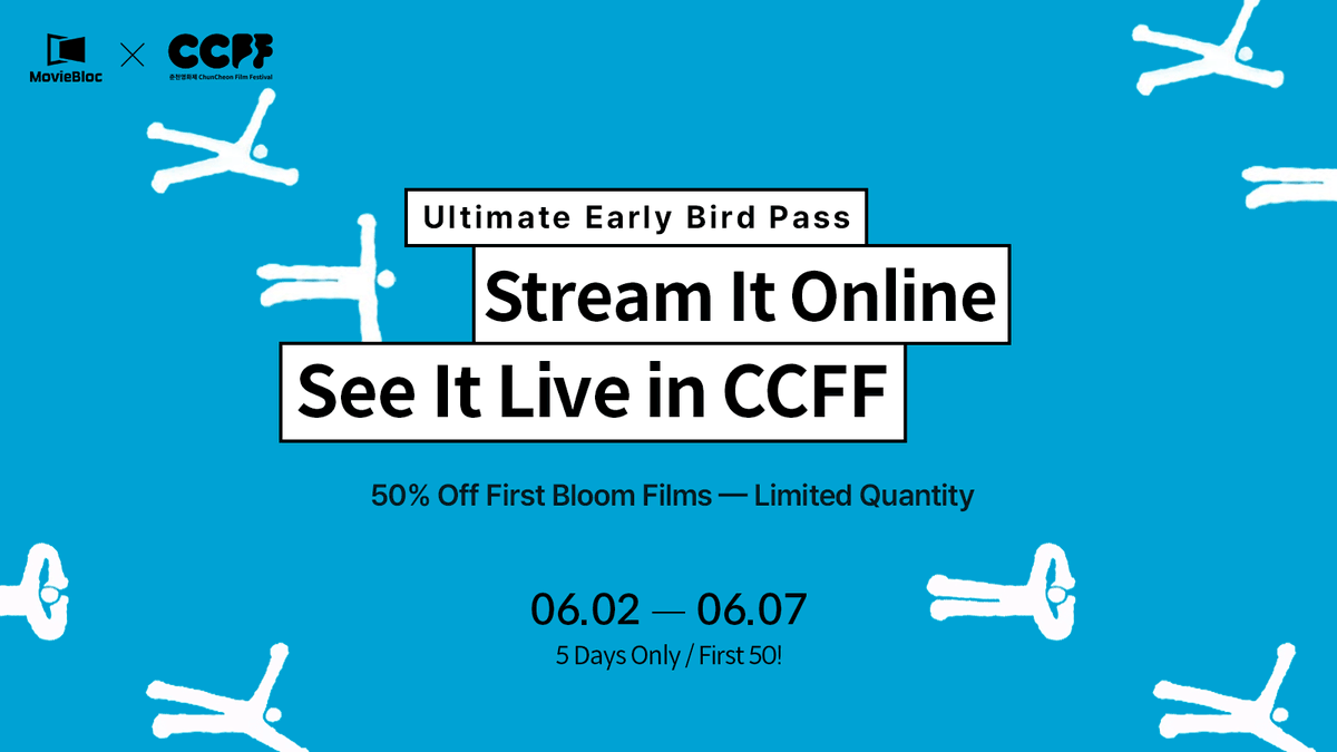 moviebloc's tweet photo. Chuncheon Film Festival X MovieBloc Pass OPEN! 🎬

Get 50% OFF 5 selected films with just ONE pass! Enjoy the best of indie &amp; short films right from your screen. 🍿

⏱ Only for 5 days! (6/2 - 6/7) 💰 $10 ➡️ Early Bird Price: $5!
Buy Pass Now 🏃‍♀️‍➡️https://t.co/3uChJwtIgS https://t.co/vzgX0EeidP