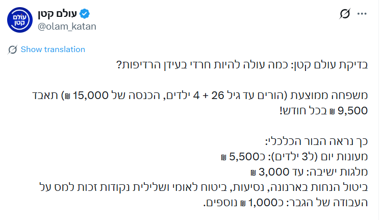 askdani__real's tweet photo. האסקפיזם היומי:

חרדים שוב מתלוננים על כך שעד עכשיו סיבסדנו אותם ב-9500 ש"ח כל חודש למשק בית ממוצע רק בגלל שהם חרדים, וזה לא פייר שנפסיק לעשות את זה. https://t.co/f1sOOERlqQ