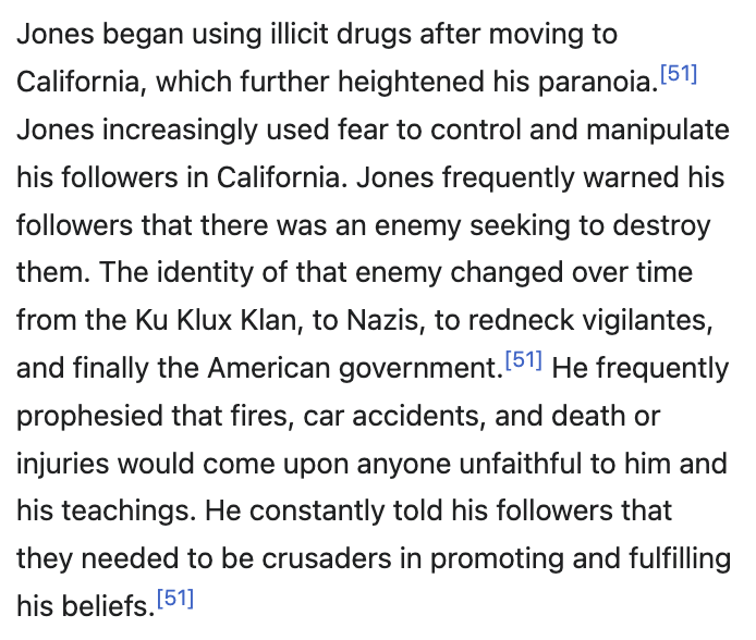 wiki_aday's tweet photo. i'm deep in the People's Temple Wikipedia article and this is just straight up scary

couldn't recommend this particular rabbit hole enough https://t.co/REkHXjPlu7