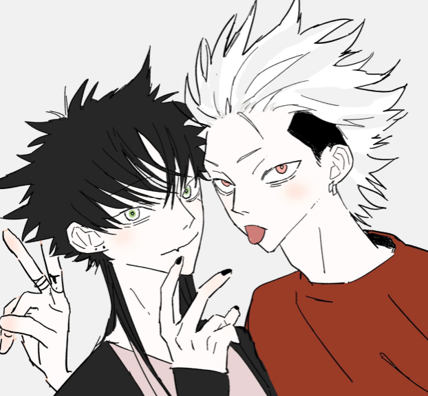 hyougaautophagy's tweet photo. wooma really loves the "black hair and white hair duo" trope lmao https://t.co/N7MfiL3jgb