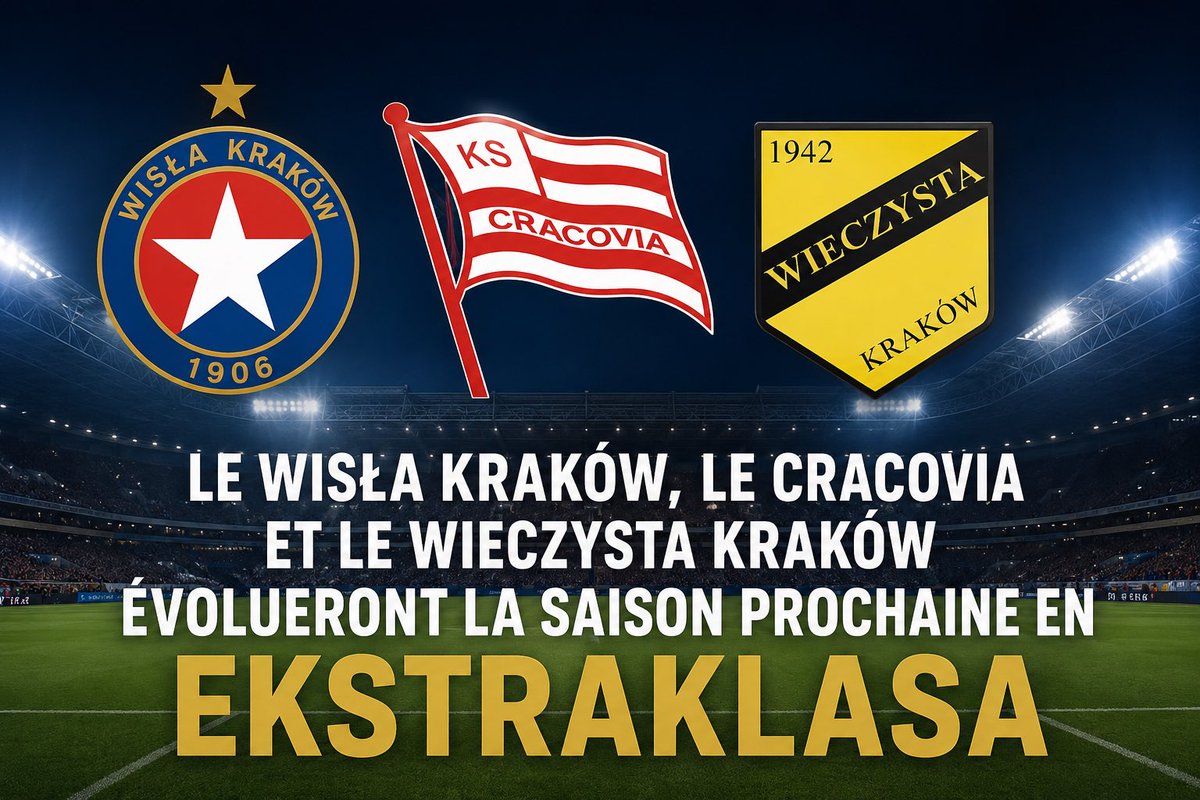 LeFoototal's tweet photo. ⚽️🏙️ Kraków en force !

Imaginez une Ekstraklasa avec les trois grands clubs de Cracovie réunis au plus haut niveau 🇵🇱🔥

🔴⚪️ Cracovia
🔵🔴⚪️ Wisła Kraków
🟡⚫️ Wieczysta Kraków https://t.co/8EjBMLA3de