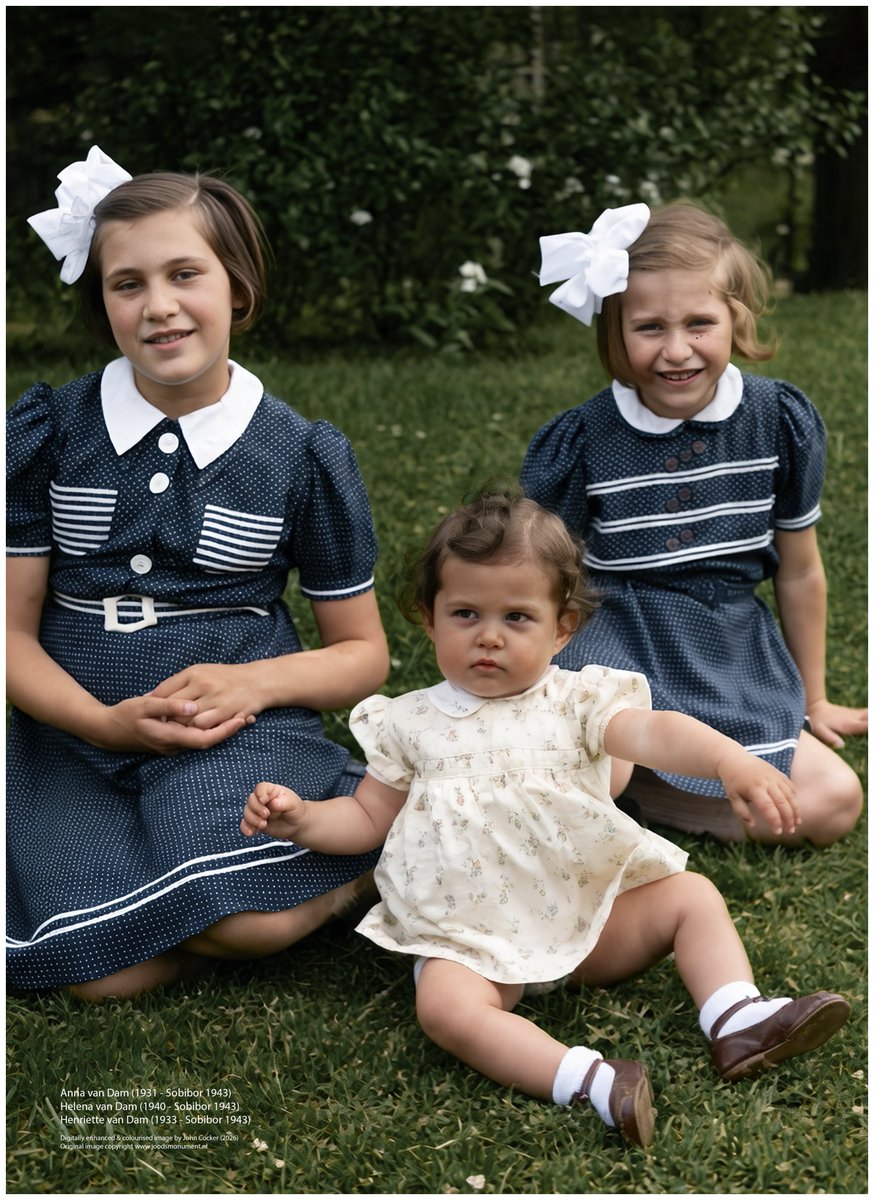 joecocker15's tweet photo. On this day in 1943, a 10 year old Dutch Jewish girl arrived at the Sobibor extermination camp with her parents and sisters (12 &amp; 3). It is most probable that she was murdered on arrival. Her name was Henriette van Dam

Support @Sticht_Sobibor https://t.co/mQ6WBDuaC3