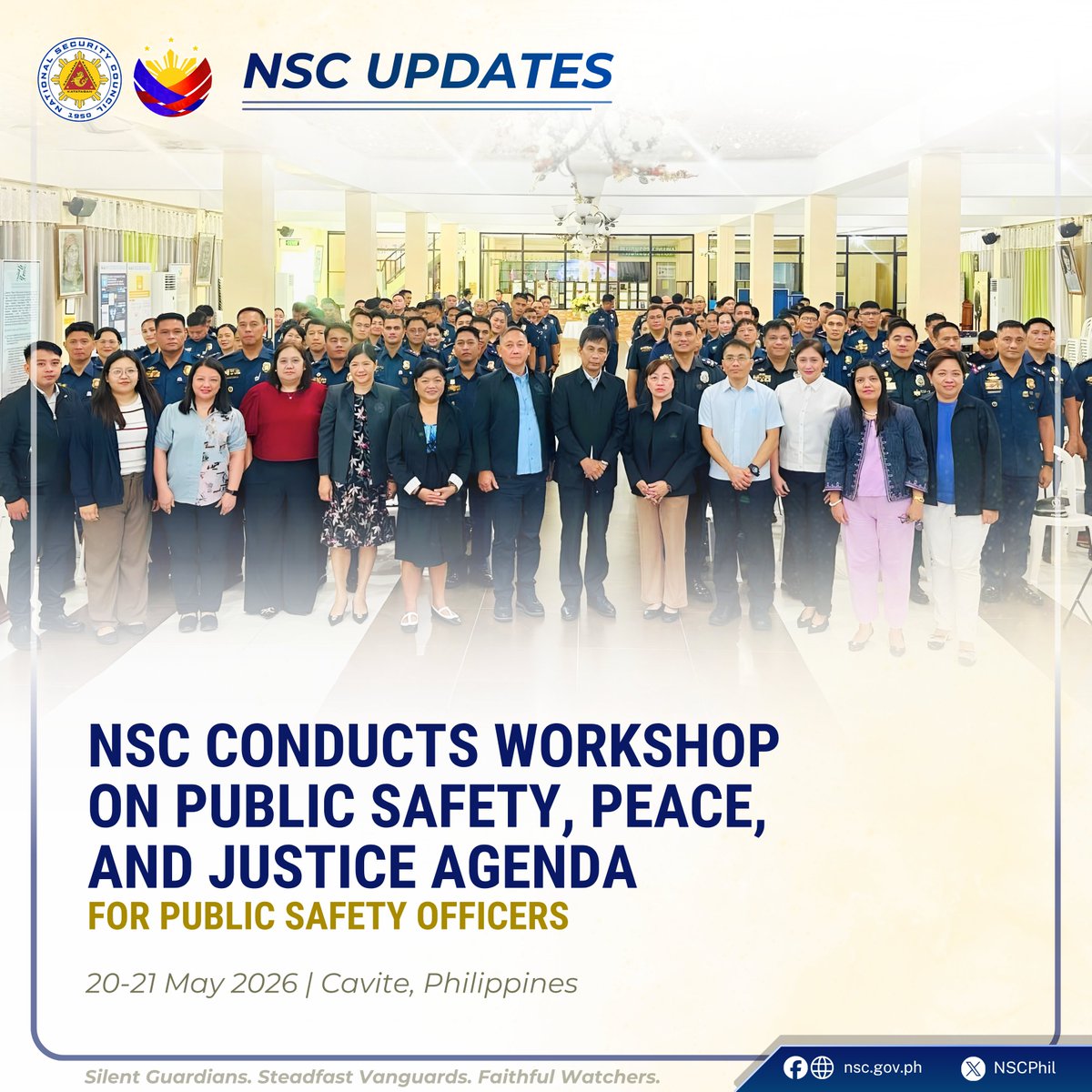 NSCPhil's tweet photo. 𝐍𝐒𝐂 𝐜𝐨𝐧𝐝𝐮𝐜𝐭𝐬 𝐖𝐨𝐫𝐤𝐬𝐡𝐨𝐩 𝐨𝐧 𝐏𝐮𝐛𝐥𝐢𝐜 𝐒𝐚𝐟𝐞𝐭𝐲, 𝐏𝐞𝐚𝐜𝐞, 𝐚𝐧𝐝 𝐉𝐮𝐬𝐭𝐢𝐜𝐞 𝐀𝐠𝐞𝐧𝐝𝐚 𝐟𝐨𝐫 𝐏𝐮𝐛𝐥𝐢𝐜 𝐒𝐚𝐟𝐞𝐭𝐲 𝐎𝐟𝐟𝐢𝐜𝐞𝐫𝐬

READ MORE: https://t.co/Rryt8mAzMq

#NSCPhilippines https://t.co/gFf0qPVaA0