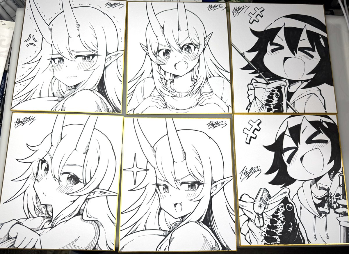 コミティアに持って行く色紙です♪
鬼嫁ちゃんをたくさん描いてます!! 