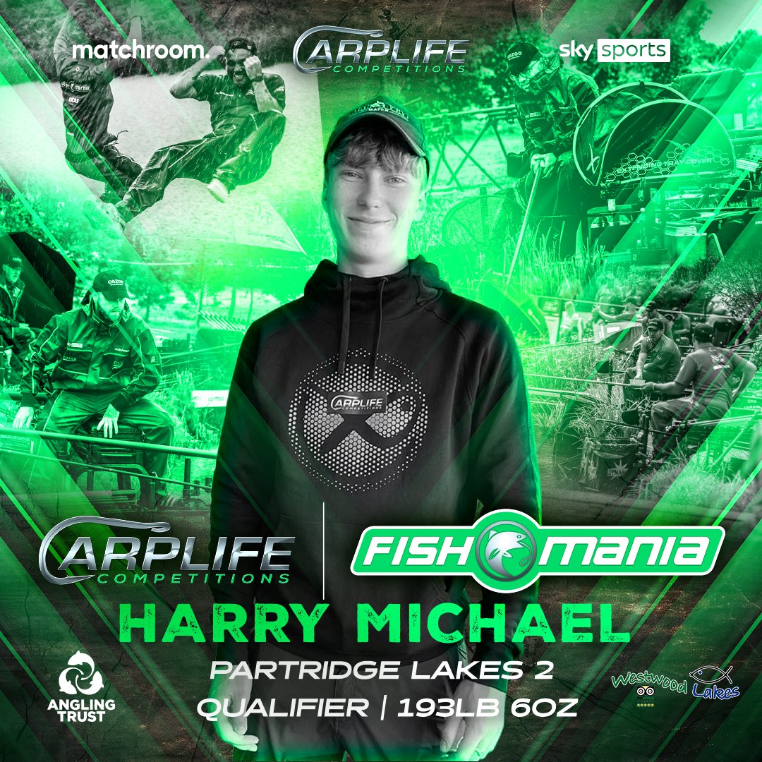 FishOMania's tweet photo. 🎣 Harry Michael returns!

Harry is back for another Carp Life Competitions FishO grand final after winning the Partridge Lakes 2 qualifier yesterday!

Can the young gun get his hands on the top prize next month?

🎟️ https://t.co/5TOZK7Dktl #FishO https://t.co/1XEyv9qlwR
