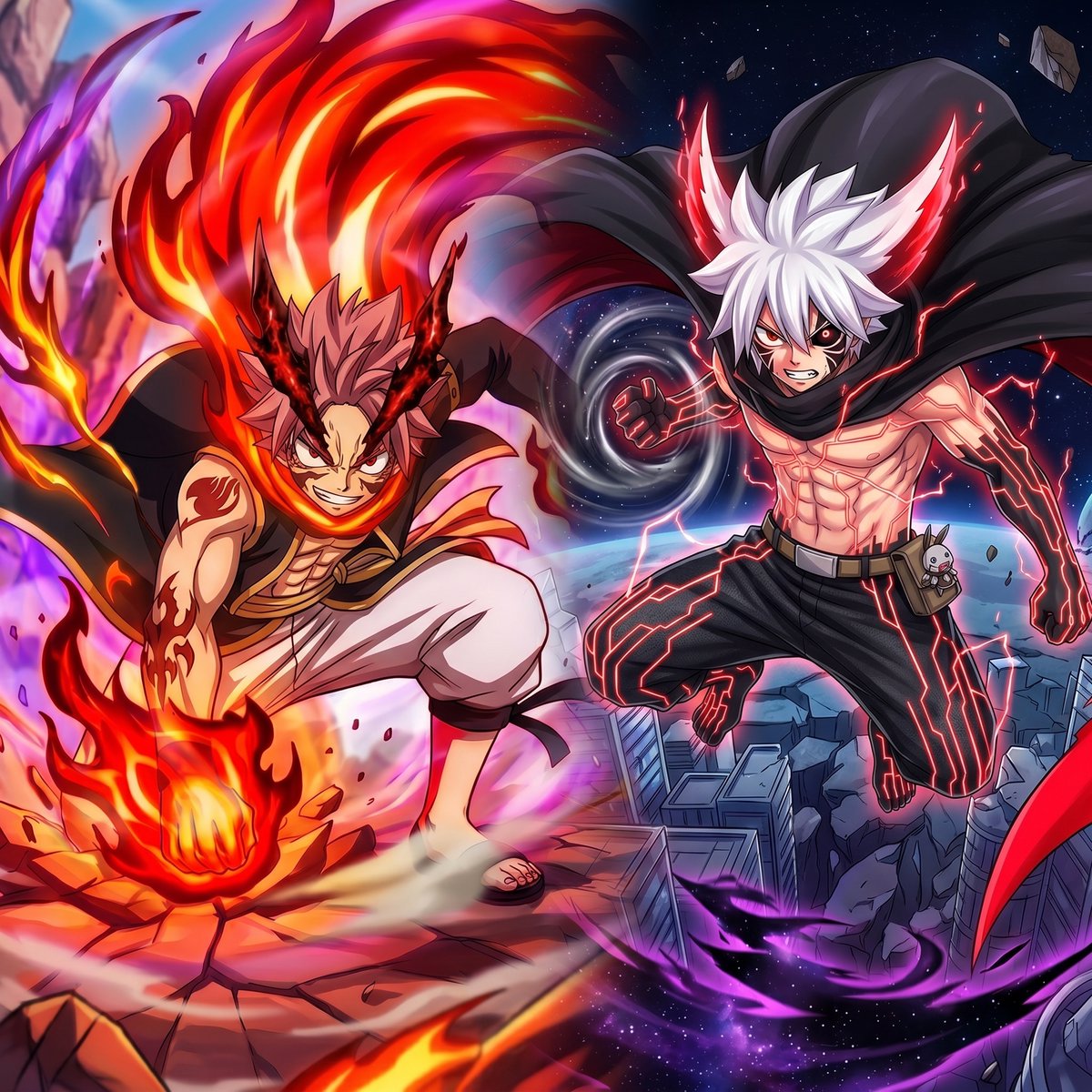 ZeroNov02917221's tweet photo. Who got the best looking transformation‼️
Natsu or Shiki?
#FairyTail
#EdensZero https://t.co/TmvP8mu420