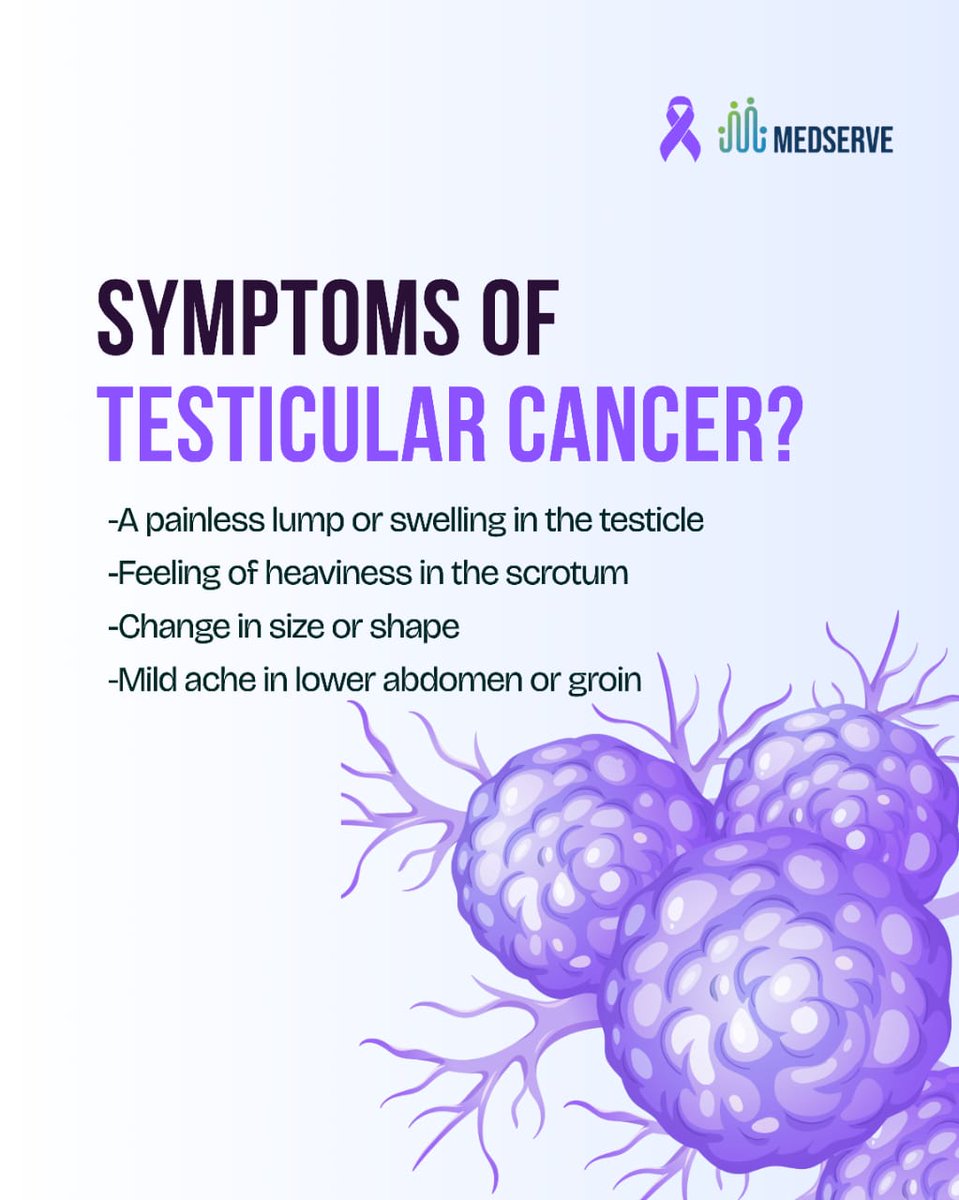 medservecancer's tweet photo. What if your body was giving you a warning sign and you didn't recognize it?
Testicular cancer is highly treatable, especially when detected early. Knowing the symptoms could make all the difference.
#TesticularCancer #CancerAwareness #MensHealth #Oncology #Medserve #MLCC https://t.co/B9rsaQyKQ1