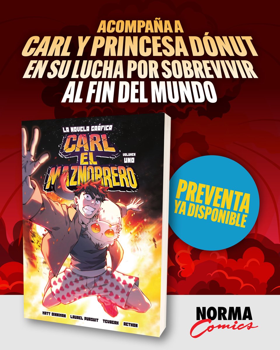 NormaComics's tweet photo. ¡PREVENTA YA DISPONIBLE!

La exitosa novela CARL EL MAZMORRERO 😸 de @mattdinniman ha sido adaptada al webtoon y, ahora, al cómic por el artista @laurelpursuit.

El cómic editado por @NormaEditorial saldrá a la venta el 17/07. Reserva tu ejemplar aquí👇

https://t.co/wKqgSNOyAD https://t.co/udaJTq21cI
