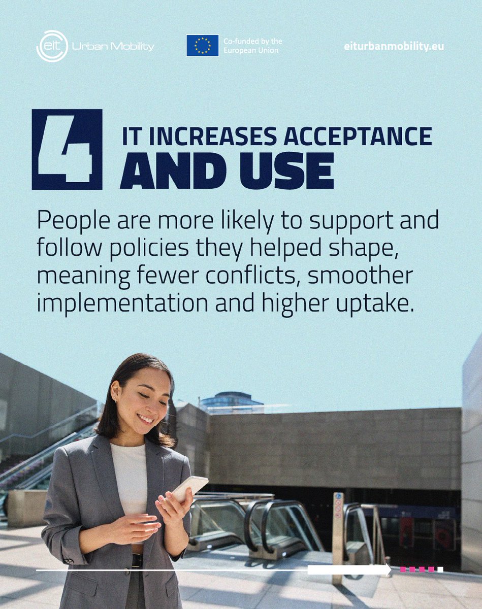 EITUrbanMob's tweet photo. Public authorities: if you’re not asking citizens, then what exactly are you doing?

Better mobility starts with people. That’s why we’re launching 𝗖𝗶𝘁𝗶𝘇𝗲𝗻𝘀 𝗼𝗻 𝘁𝗵𝗲 𝗠𝗼𝘃𝗲 for civil servants to strengthen engagement, trust &amp; impact.

Apply: https://t.co/5w3Z354YUf https://t.co/od5tk9rnXO