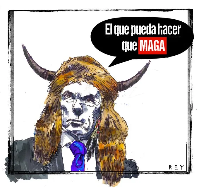 JoseLopezBnitez's tweet photo. Bos días, egun on, bon dia, buen día, güenos dias con humor para tod@s, #UstedesYaSaben... menos para el #AmigoDelNarco y #ElInnombrable autor de la frase: el que pueda hacer que haga. La viñeta de @ReyDibujante, el domingo en el @avivirser. https://t.co/lteB7icbGD