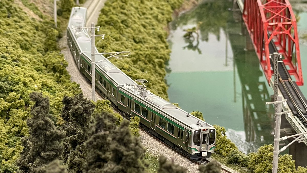 Re_Color_train's tweet photo. 【東京・はなれ3階】本日ご来店のお客様③

E721系1000番台

※ 15番線使用

#リカラーはなれ #リカラー #鉄道模型 #Nゲージ #レンタルレイアウト https://t.co/YkVBRssOxS