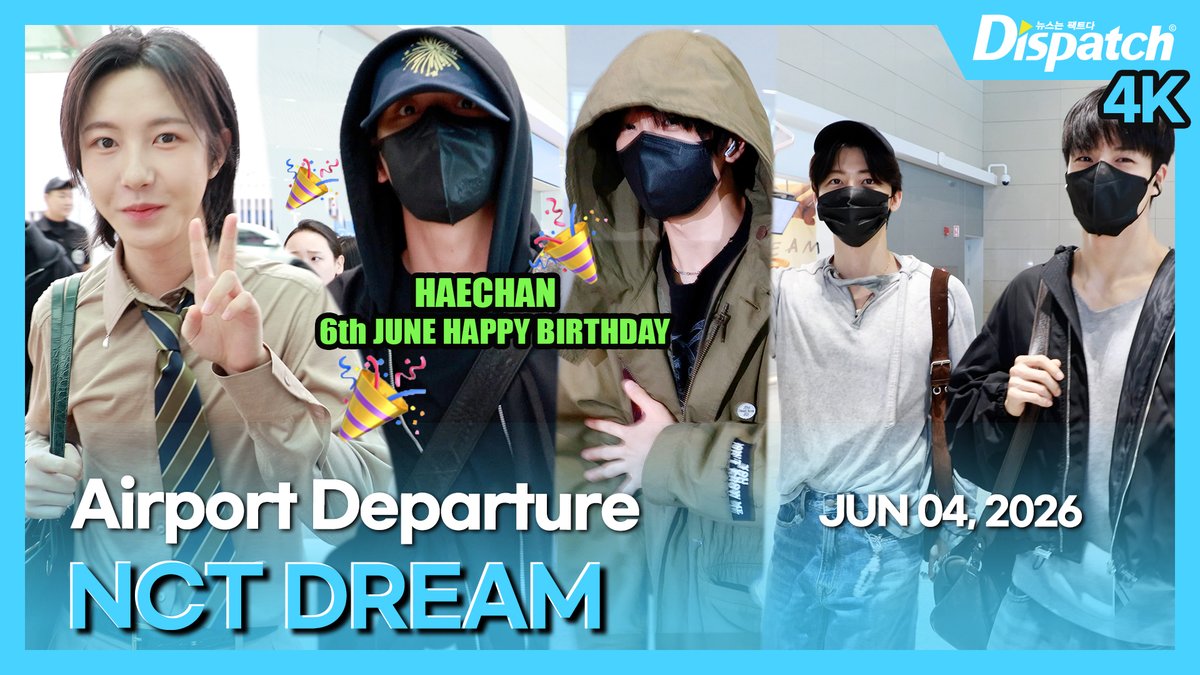 Dicon_korea's tweet photo. [🎥] 'NCT DREAM(엔시티 드림)' 인천국제공항 출국

https://t.co/pvunD9OeoT

#NCTDREAM #NCT드림 #엔시티드림 #런쥔 #제노 #해찬 #재민 #지성 #천러 #RENJUN #JENO #HAECHAN #JAEMIN #CHENLE #JISUNG #공항패션 #공항 #출국 #airport #departure #DIPE #디스패치 #dispatch https://t.co/PQd7mYUm1i