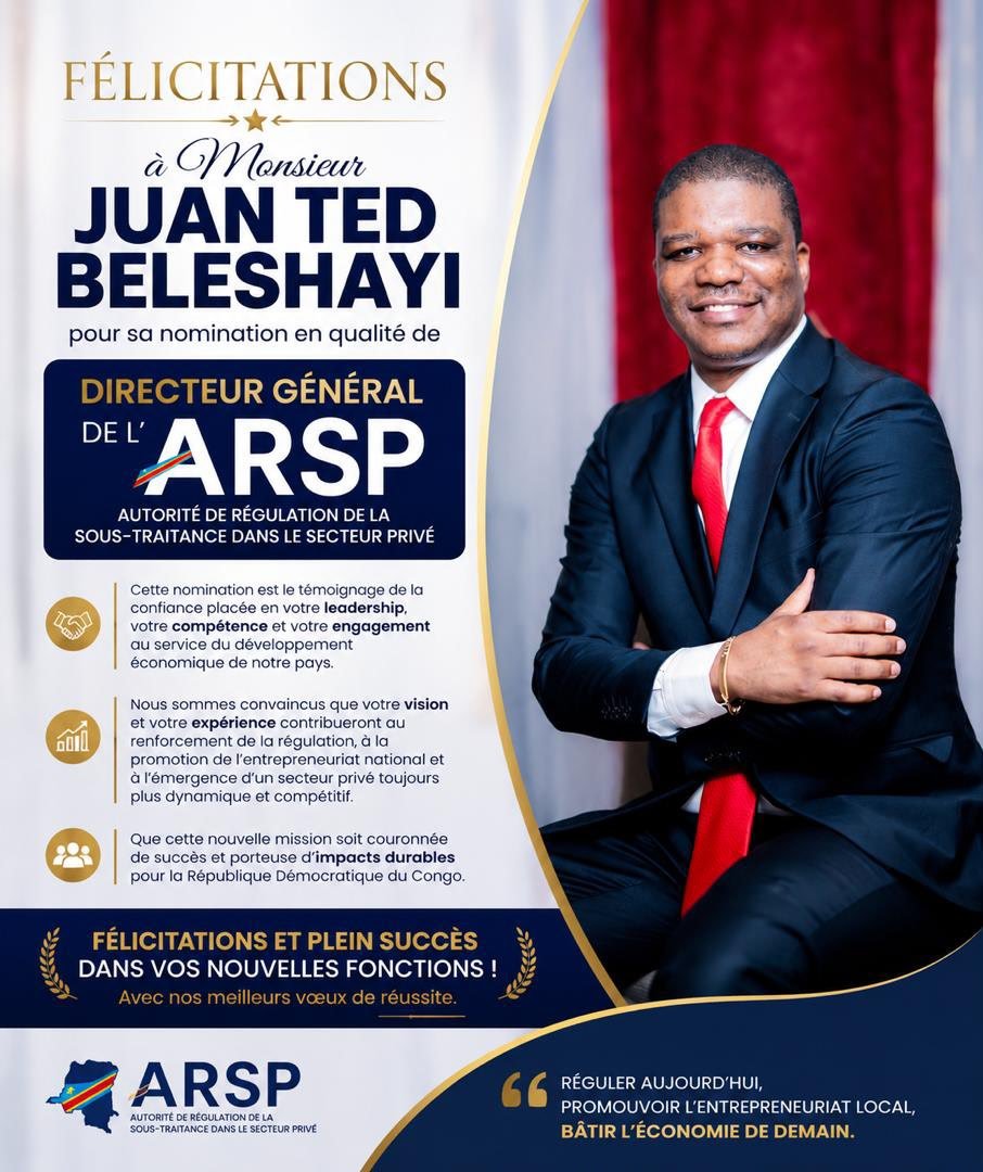 GChristfort's tweet photo. 🎉🎉🎉Sincères Félicitations à Son Excellence @juantedbelkas pour sa nomination en qualité de Directeur Général de l’ARSP. Cette distinction récompense un parcours marqué par la vision, la compétence et l’engagement au service du développement de notre pays. https://t.co/vVBIDYE2jM
