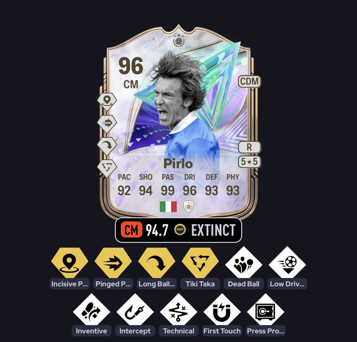 connFUT's tweet photo. 99 passing AND 4 passing playstyle+s??😭

Is anyone grinding for this card? https://t.co/vL6fR1SYx7