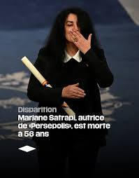 rallaf's tweet photo. Quelle triste nouvelle. L'artiste franco-iranienne Marjane Satrapi, que je suivais et admirais depuis la parution de Persepolis, son œuvre devenue légendaire, est décédée. https://t.co/iTS8KrSTkO
