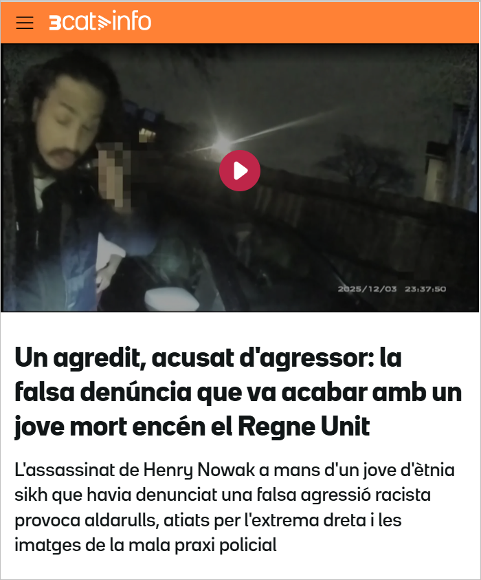 Marta_catalonia's tweet photo. 1. Li clava un ganivet 5 vegades per ser blanc
2. Quan arriba la poli, l'agressor es fa la víctima de racisme
3. El noi avisa que l'han punxat i es dessagna
4. La poli l'ignora
5. Emmanilla al noi
6. El noi avisa: «I can't breathe»
7. El noi mor 
PERÒ PUTA EXTREMA DRETA 🫶🌈🦄💖 https://t.co/MWjKT1U4HW