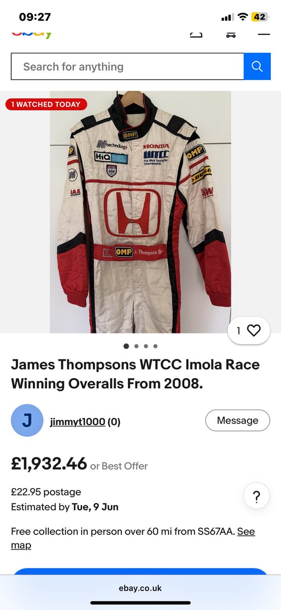 jaycronin's tweet photo. And this is a really cool item - above my budget though! #BTCC https://t.co/PRMsqM6UiB
