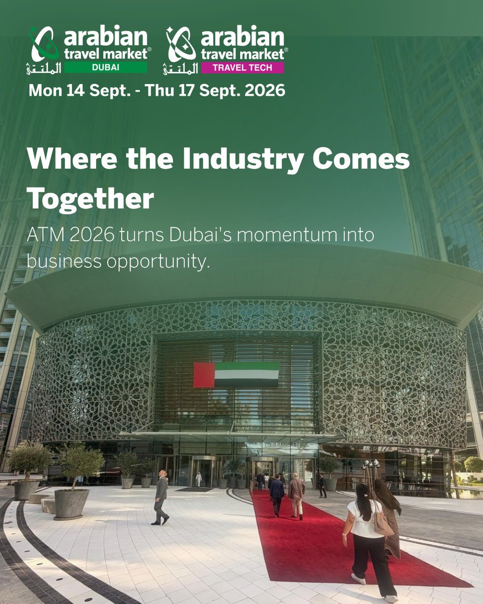 ATMDubai's tweet photo. @DubaiDET #ATM2026 #ATMDubai #Dubai #FutureOfTravel #GlobalTourism #TravelIndustry https://t.co/zonCL8UGDa