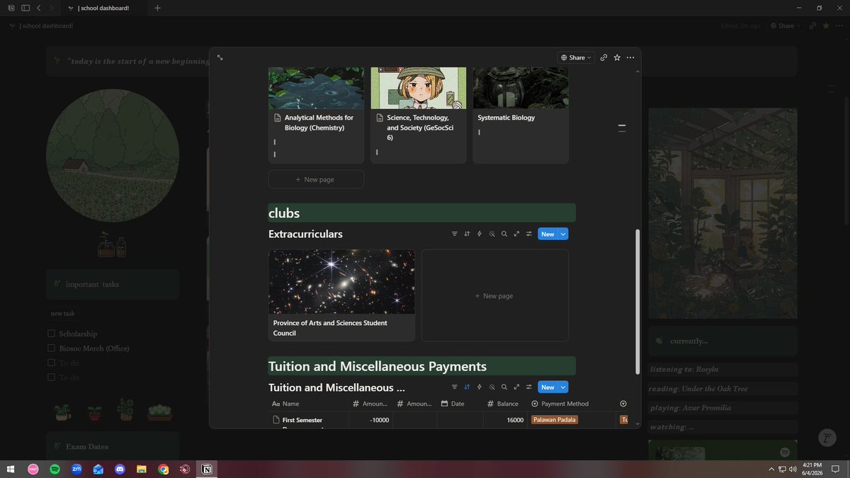 best_bamtorie's tweet photo. *ੈ✩‧₊˚ — just a girl with her notion dashboard 𐔌՞. .՞𐦯

tags! #studytwt #archivetwt https://t.co/ZN8p4G2Xj5