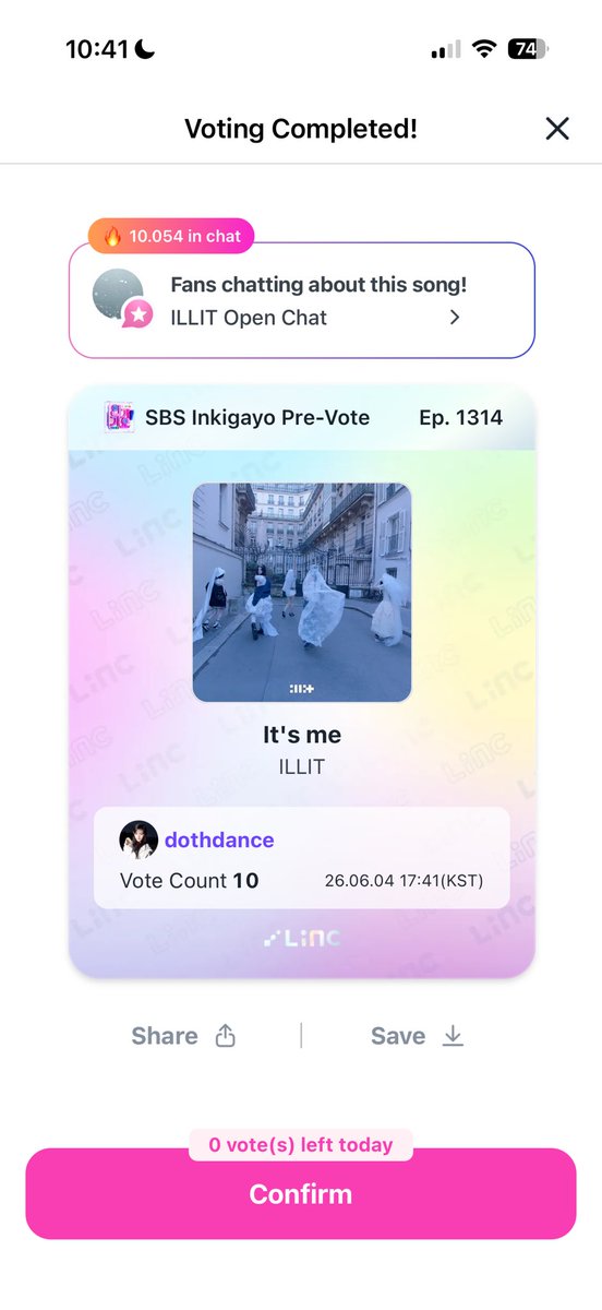 dothdance's tweet photo. voting proof cause ive been kinda ia these days https://t.co/TzUvVEzSCk
