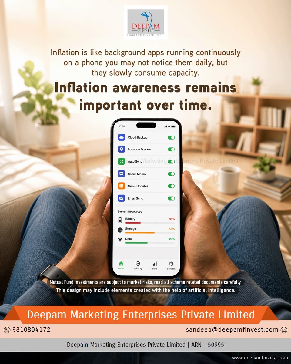 DeepamFinvest's tweet photo. Just like a tempered glass protects your phone from cracks, smart risk management shields your investments from major losses.
It may not prevent every setback, but it helps minimise the damage.
Stay protected, invest wisely!
#RiskManagement #SmartInvesting #ProtectYourWealth #DeepamFinvest #SandeepKumarBhuwania