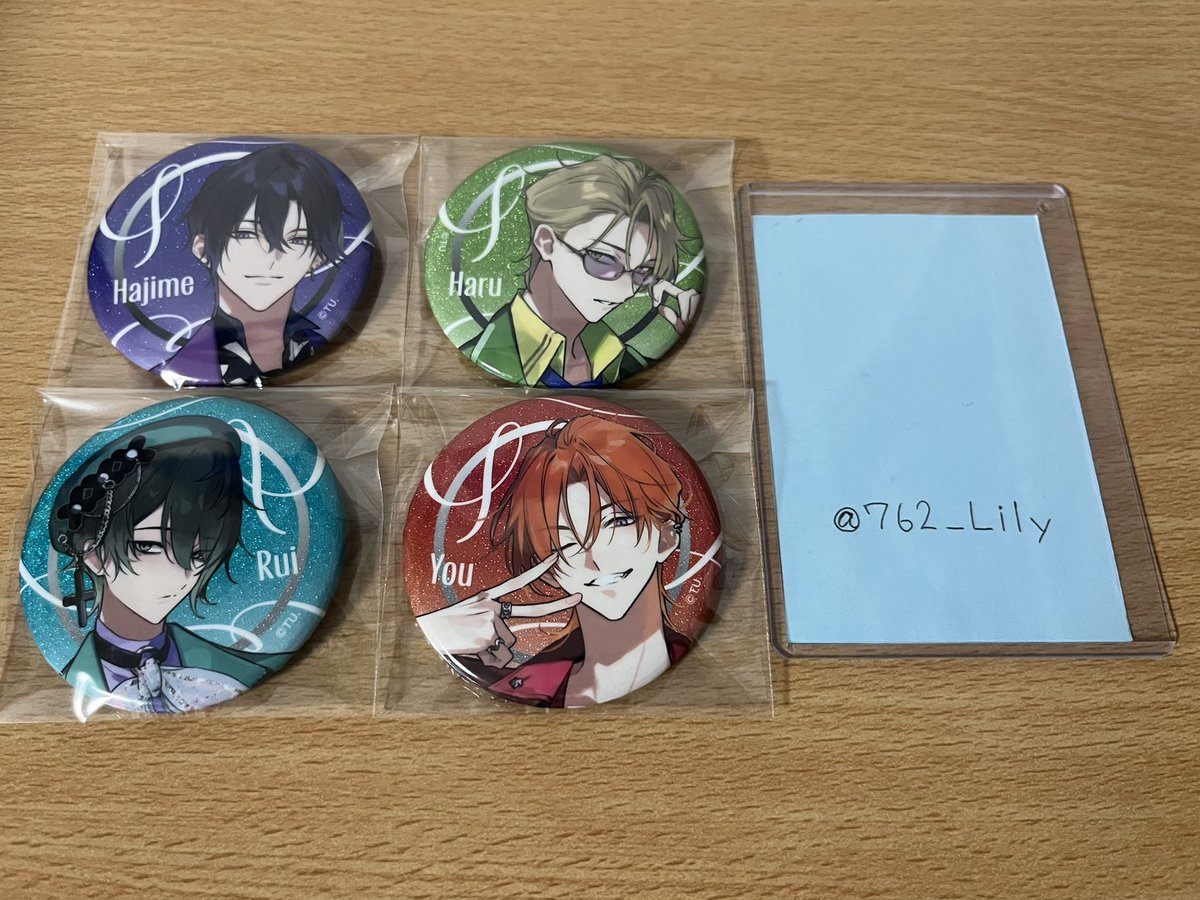 762_Lily's tweet photo. 2【交換】ツキウタ。ビビラン

⚫︎缶バッジ
［譲］始、春、涙、陽
［求］海(3)隼(1)
(始は隼との交換でお願いいたします。)

郵送希望です。
よろしくお願いいたします。 https://t.co/vAhMSLAuZk