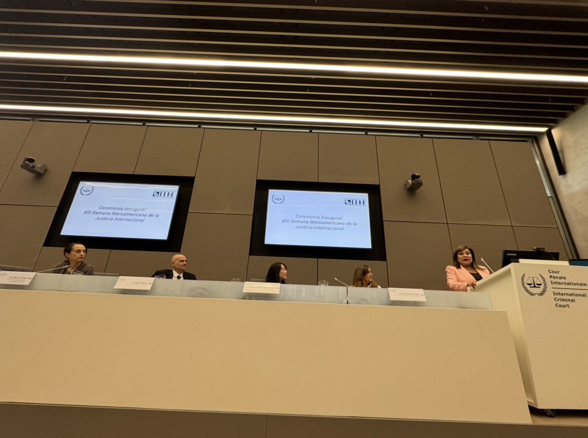 EmbaGuaHolanda's tweet photo. On 28 May 2026, Ambassador Rodríguez Pineda 🇬🇹 participated in the opening ceremony of the XIII Ibero-American Week of International Justice. @EmbaGuaHolanda wishes the best of luck to all teams participating in this year’s @ICCMoot! https://t.co/GU2s5rebA1