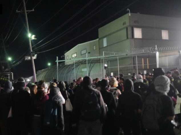 JesusBikers's tweet photo. Pro-immigrant activists and anti-ICE protesters rally outside the Delaney Hall ICE detention facility in Newark, New Jersey, United States, on June 3, 2026. https://t.co/8ezQUJ7JdR