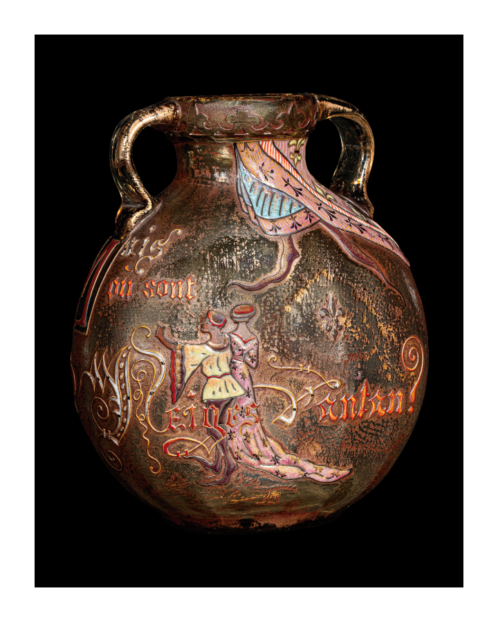 第852回 西洋装飾美術セール Lot 423 ガレ「花瓶：去年の雪 いまは何處