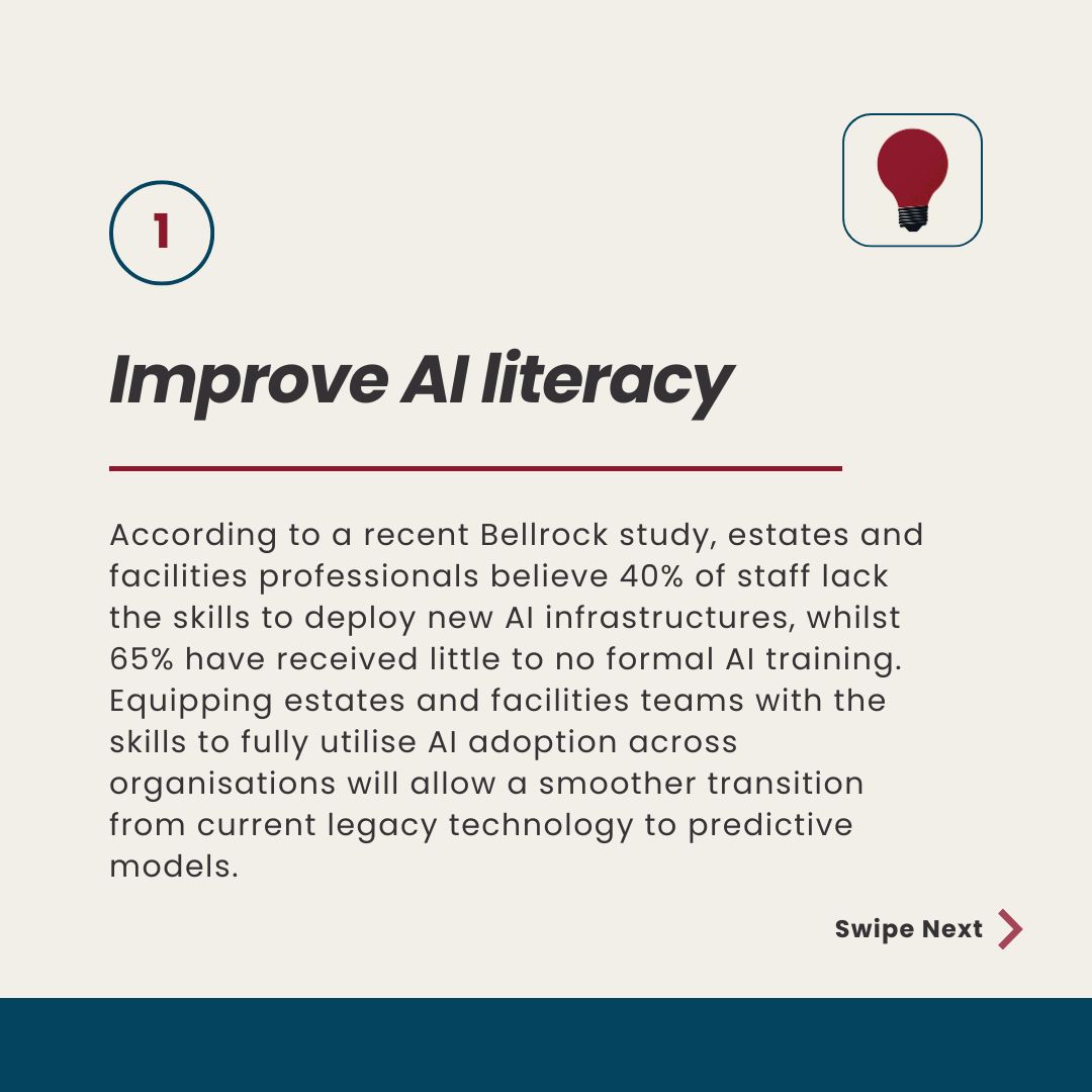 CastlefieldRec1's tweet photo. Are estates and facilities teams in the public sector ready for AI adoption?

Swipe through the carousel to explore how to prepare your estates and facilities team for AI implementation👇 https://t.co/jhZLeT7fWR