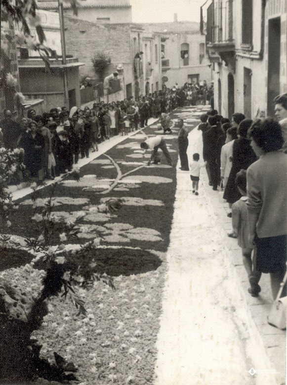 patcdiba's tweet photo. ☕️ L’hora #ImaginaXAM!
 🌼🌸💮
Tal dia com avui però de 1961, a Sant Just Desvern: catifes de flors. 
Patrimoni cultural immaterial fet a mà, amb temps i comunitat.
🔎 IMAGINA: https://t.co/vdfUF0vTmd
Arxiu Municipal @santjustcat https://t.co/gMThjBbnym