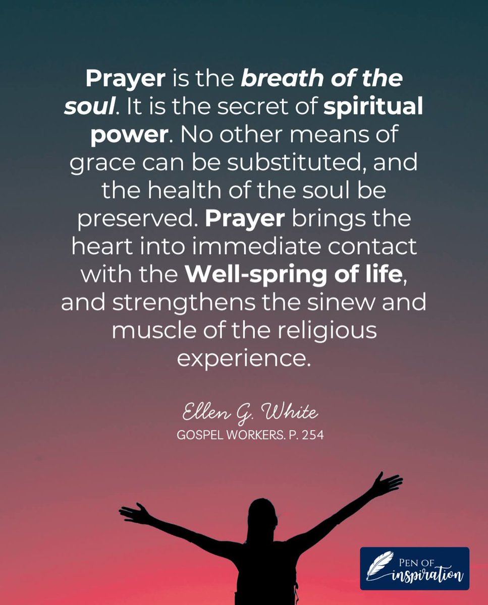 Godwakeupcall's tweet photo. Pray and pray. Be connected to God today.
#pray #penofinspiration #EllenGWhite #gospelworkers https://t.co/hYews5S7mQ