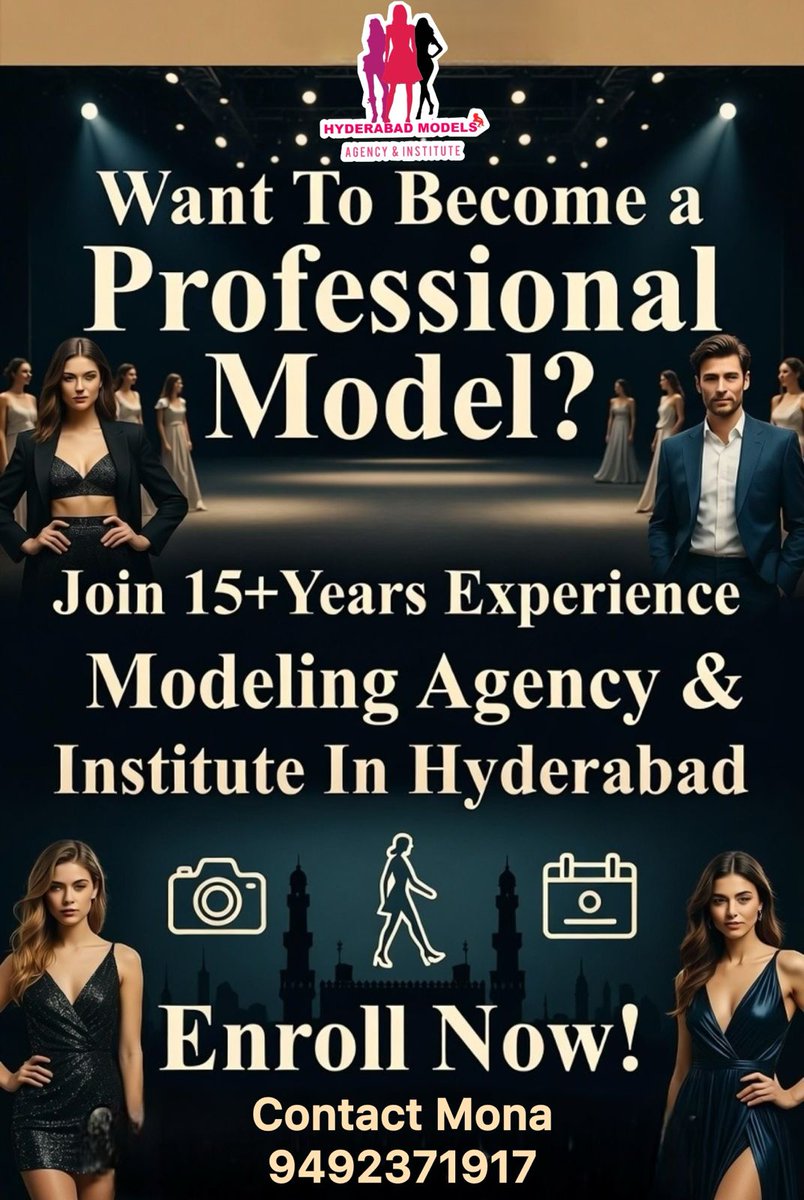 MonaNakshatra's tweet photo. SHAPE YOUR FUTURE IN FASHION 💎
Stop waiting for your big break and start building it.
Join the Advance Fashion Modeling course at @HydModels Agency and Institute
👉 Contact Mona today: 9492371917
#FashionInfluencer #ModelScout #HyderabadModels #NewBatch #modelingacademy https://t.co/ez7MIJKeAL