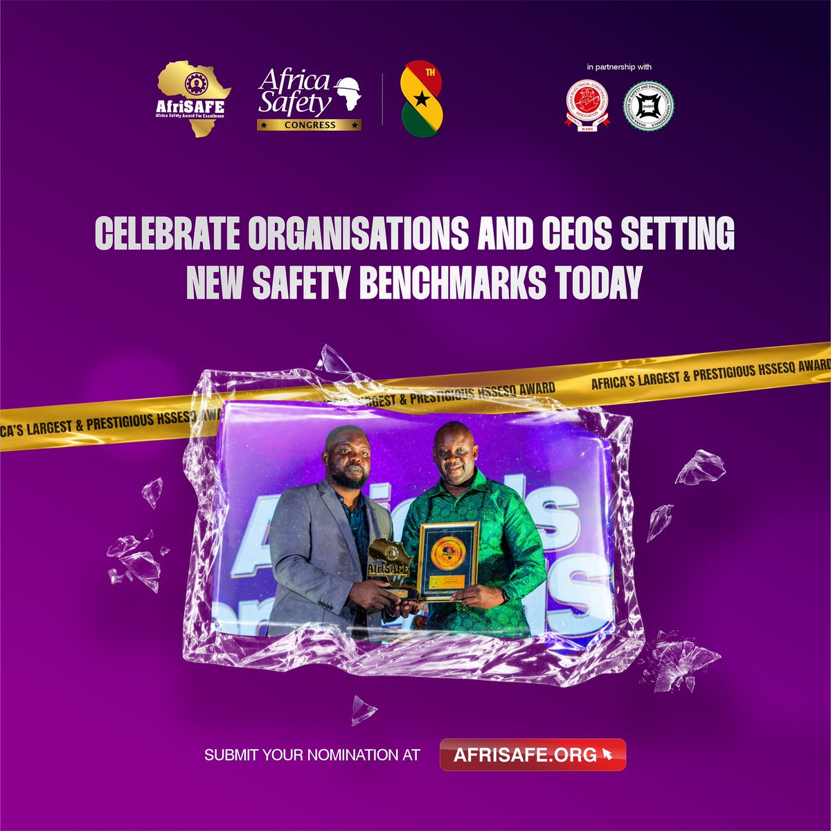 HSENations's tweet photo. Africa cannot move forward without safe workplaces, protected people, and visionary leaders.

AfriSAFE continues to spotlight those leading that transformation.
Nominations are ongoing across various award categories. 

https://t.co/Yj8ZIBT7q8 nominate now!

📍 Labadi Beach Hotel

📅 November 5–6

AfriSAFE 2026 is in collaboration with the Ghana Institute of Safety and Environmental Professionals and the Ghana Electrical Contractors Association, this is where meaningful conversations translate into measurable impact.

#AfriSAFE2026 #SafetyLeadership #AfricanExcellence #HSE #SafetyCulture
#SafetyFirst #WorkplaceSafety #OccupationalSafety #HSE #AfricaSafety #SafetyLeadership #Ghana2026 #SafeguardingLives #SecuringTheFuture #Conference #ExplorePage #TrendingNow #FYP #Leadership #AfricaToTheWorld #Innovation #SafetyCulture #Impact