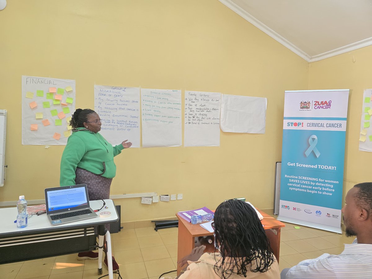 kenconetwork's tweet photo. When cancer is caught early, lives are saved.

In Thika, CHAs are being trained to strengthen community cancer prevention and early detection, improving awareness, early detection of warning signs, and timely referrals.

Project supported by @AstraZeneca  

#CancerPrevention https://t.co/85V1RNzS84