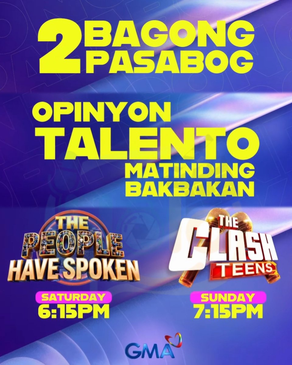 holaphofficial's tweet photo. #TVGUIDE | Simula JUNE 6 AT 7, Humanda na sa mas pinalakas na weekend ng #SabadoStarPowerSaGabi at #SundayGrandeSaGabi ng GMA! https://t.co/6B2jL0xMUo