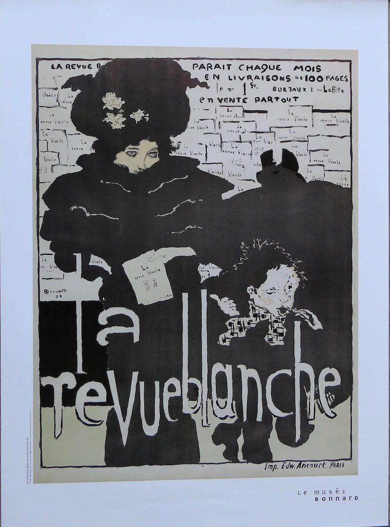 elementsdeco's tweet photo. ✨ Pierre Bonnard’s iconic “La Revue Blanche” (1894) – stunning official museum reproduction!
27.5x19.6" perfect vintage Art Nouveau poster vibes.
https://t.co/ZCt7BmiTkP
#PierreBonnard #LaRevueBlanche #ArtNouveau #VintagePoster #MuseumReproduction #WallArt #ArtPrints https://t.co/IfVMwbKbQK