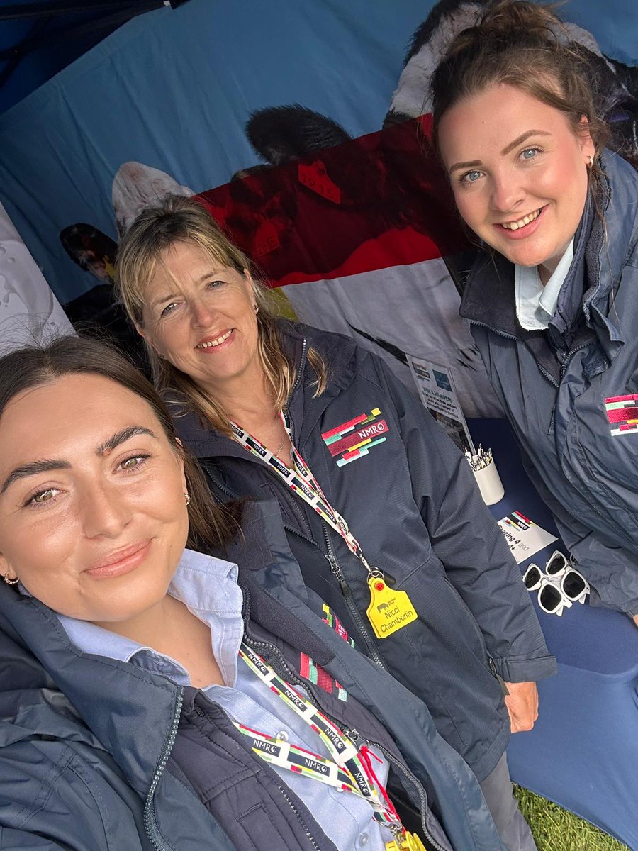 NMRgroup's tweet photo. A quick team selfie from the stand! 📸✨ Katie, Nicci &amp; Tash are loving the Royal Cornwall Show. Come see us! #RoyalCornwallShow #TeamSelfie #ShowLife #CornwallEvents #MeetTheTeam #GreatDayOut #CommunityConnections #EventTeam #RoyalCornwall #OnTheStand https://t.co/hCtsB9Mrvi