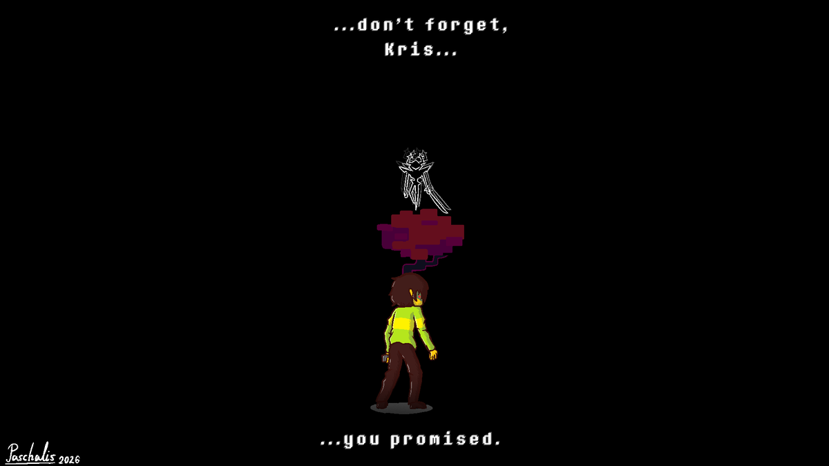 Paschalias_'s tweet photo. How far will you go to keep a promise? (2/2)

#deltarune https://t.co/Smtc5w2Ooy