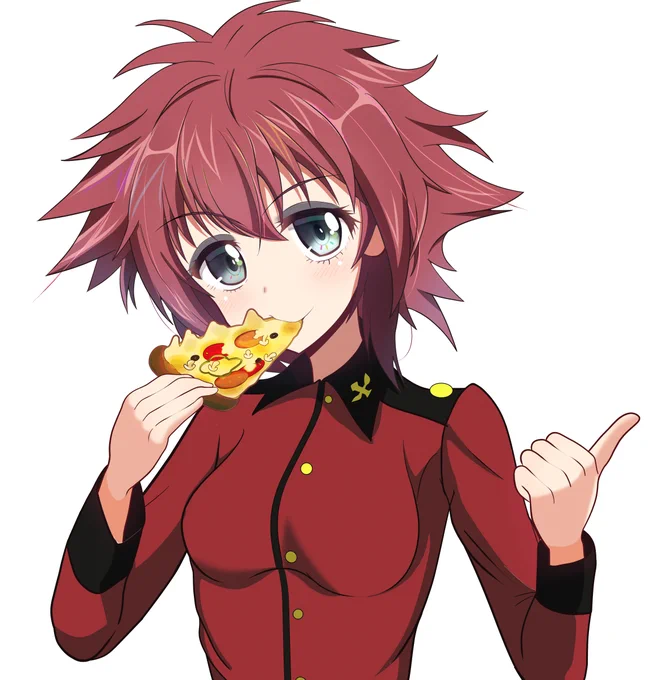 ガルパンではっきりと赤髪とわかるのはクランベリーさんとサンダースのヘルメっ子ちゃんですかねえ。装飾品が難しいけど今年のお誕生日には新しく描きたいです(⁠*⁠'⁠ω⁠`⁠*⁠) #あなたの赤髪の子を見せてください