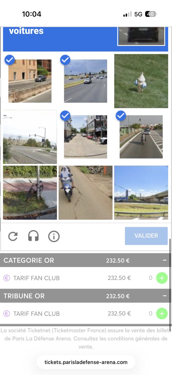 playsta60038940's tweet photo. @wilmonistheend Moi j’avais tout, j’étais 200eme dans la file d’attente et quand j’ai le captcha ca a tout buguer impossible de le valider et de choisir mes places https://t.co/z1xu5xuflr