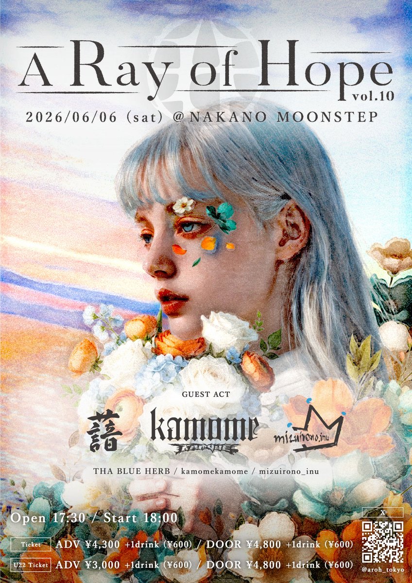aroh_tokyo's tweet photo. いよいよ明後日の土曜日！🔥
@ 中野moonstep

kamomekamome ＠kamomekamome
THA BLUE HERB @tbhr_sapporaw 
mizuirono_inu @mizuirono_inu 

それぞれ1時間セットのスリーマンです。

チケット残りわずかとなりました。
以下のリンクからご購入ください！ https://t.co/RsFBSk2jme