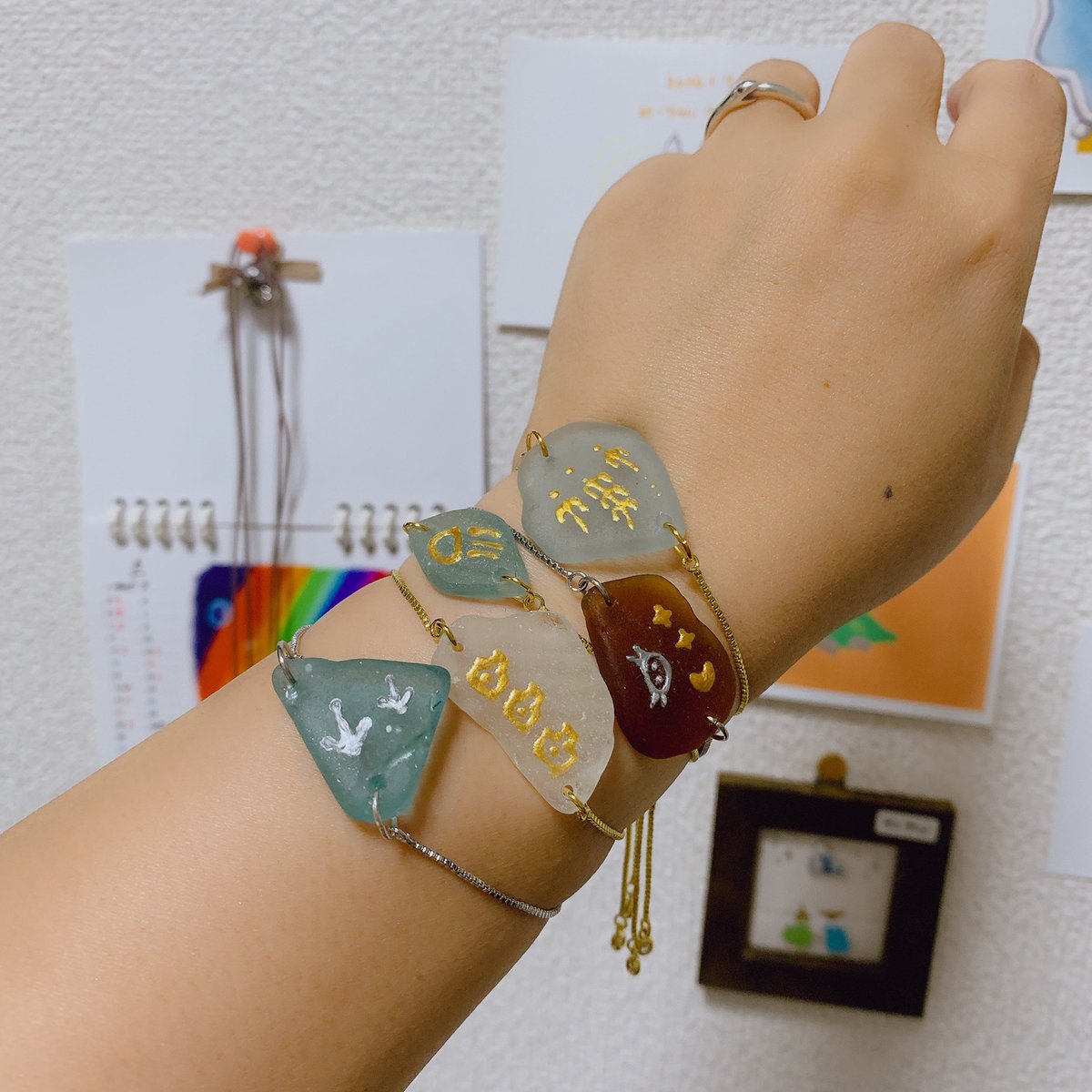 ブレスレット、空も大きさも色々あります🌙 20個くらい当日は販売