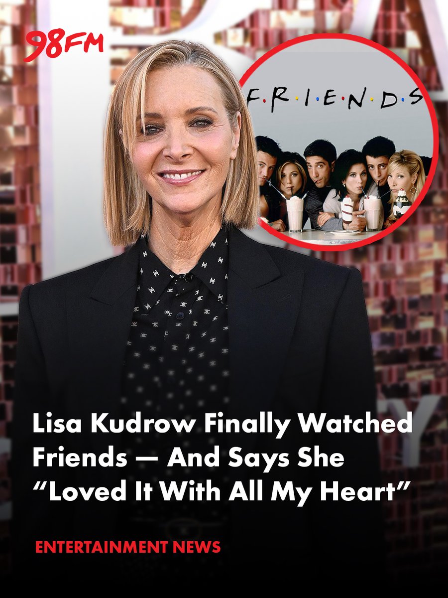 98FM's tweet photo. 🥹 Lisa Kudrow has finally watched Friends from start to finish more than 20 years after the show ended

Lisa even said that she found herself staying up until 2am because she couldn't stop watching. GIRL SAMEE😭📺

#98fm #friends #LisaKudrow https://t.co/IDvr8OlMkl